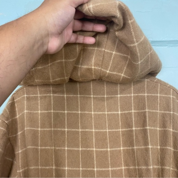 Ralph Lauren Purple Label Plaid Tan Camel Color Cashmere Duster Robe 8 Sweater - Picture 11 of 14